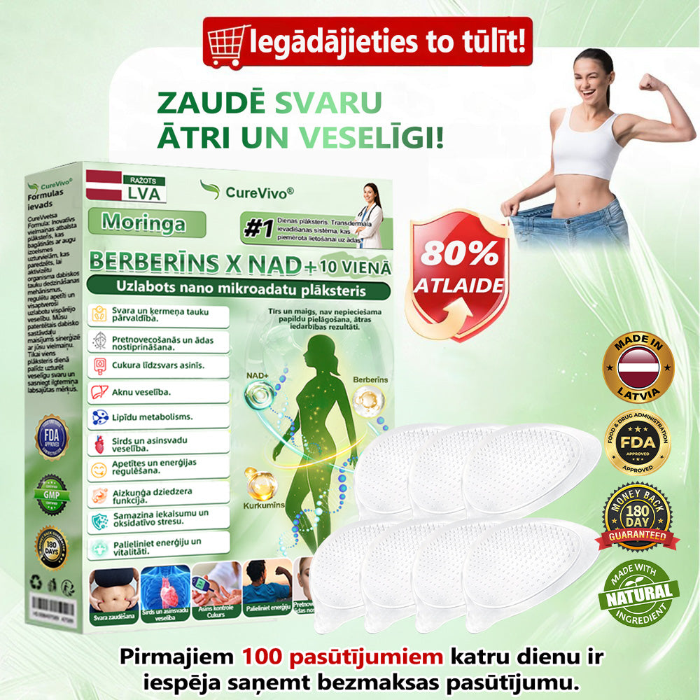 💫CureVivo® Nano Mikroadatu Plāksteris — Svara Zaudēšana, Diabēts, Locītavas, Āda | Oficālais Veikals